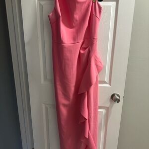 Chic Asymmetrical Pink Dress
